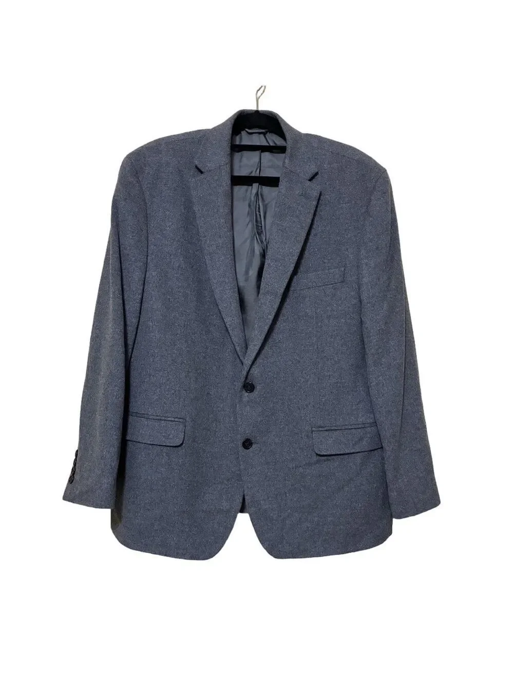 Lauren Ralph Lauren Blazer Men 46R Gray Wool Silk Cashmere Blend 2-Button Jacket